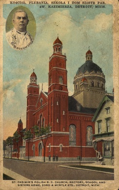 Postcard showing the convent (1885), school (1883), rectory (1887) and new church (1889).jpg Postcard showing the convent (1885), school (1883), rectory (1887) and new church (1889).jpg